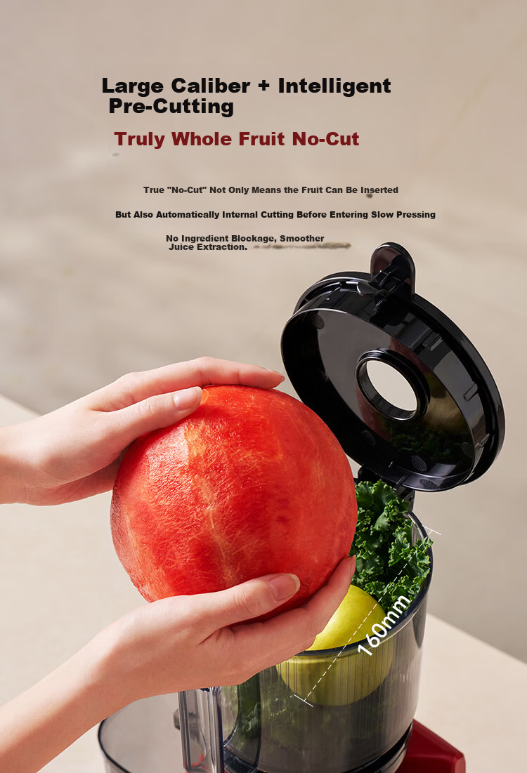 DAEWOO NFC Juicer Multifunctional Electric Cold Press Juice Extractor 160mm Large Diameter Automatic Fruit and Vegetable Juicer YZ01-NTB 9
