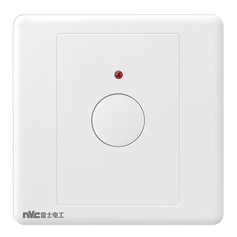 NVCleishidiangong Switch Socket Panel, Touch Button Delay Switch with Fire Alarm Switch, N05 White