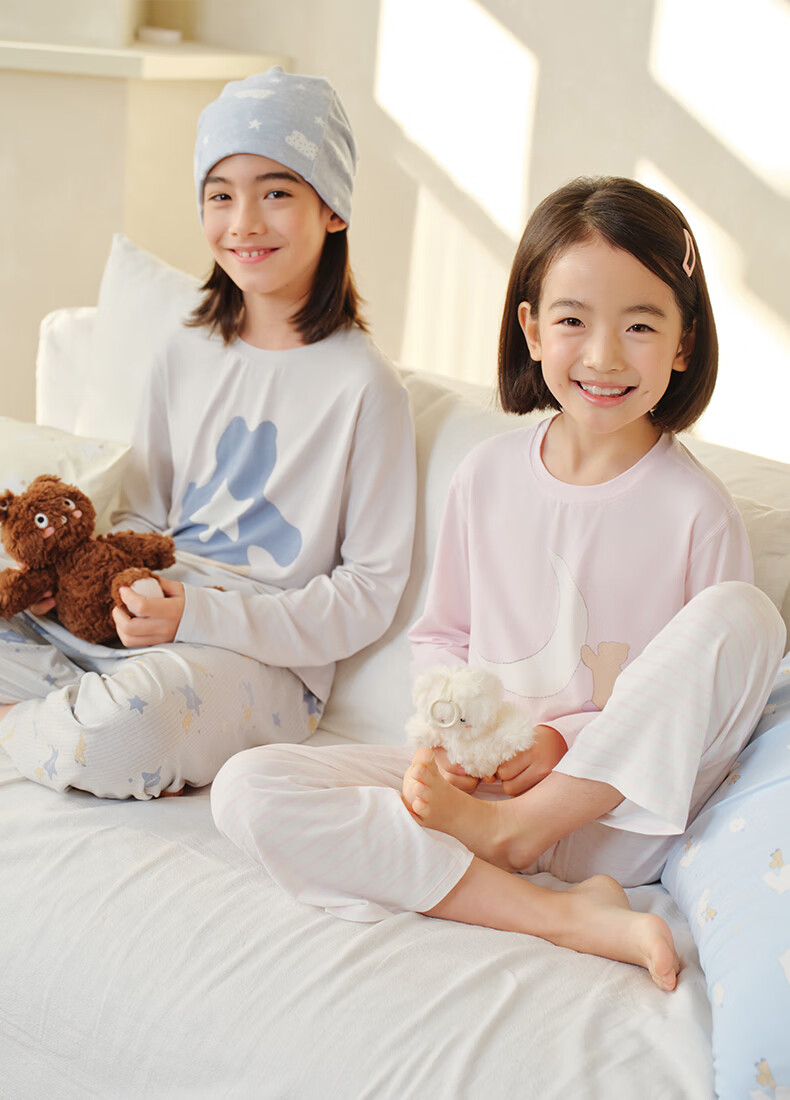 Like uu [Recommended by Zhu Dan] Children's Summer Thin Modal Pajamas for Boys and Girls 2026 New Arrival 21