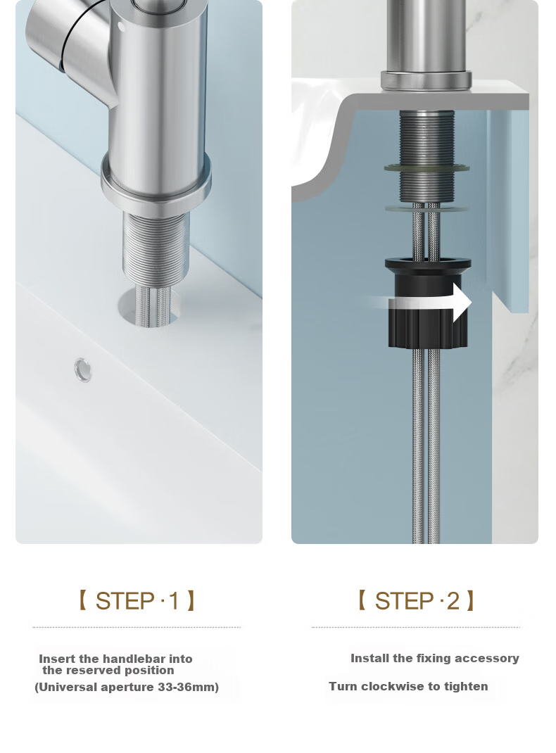 ARROW HS Basin Faucet 304 Stainless Steel Hot and Cold Bathroom Washbasin Rotatable Faucet 9