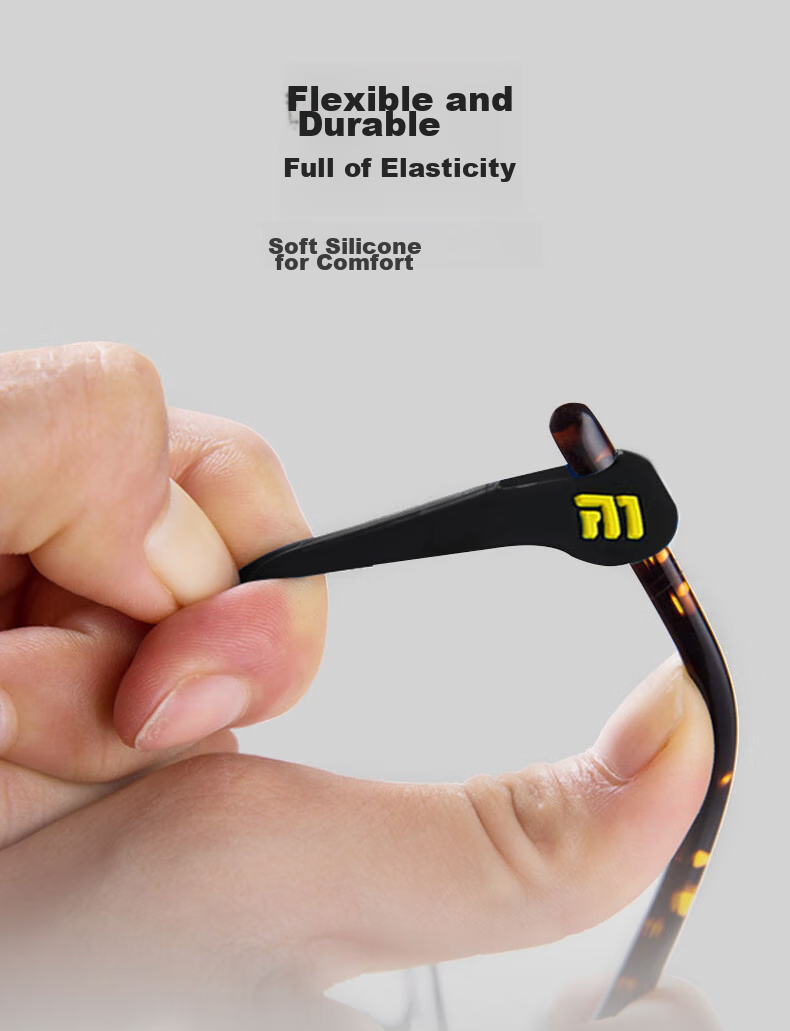 Taan Eyeglass Clip, Sports Glasses Fixing Ear Hook, Anti-Slip Eyeglass Clip AC1519, Black, 1 Pair/card 5
