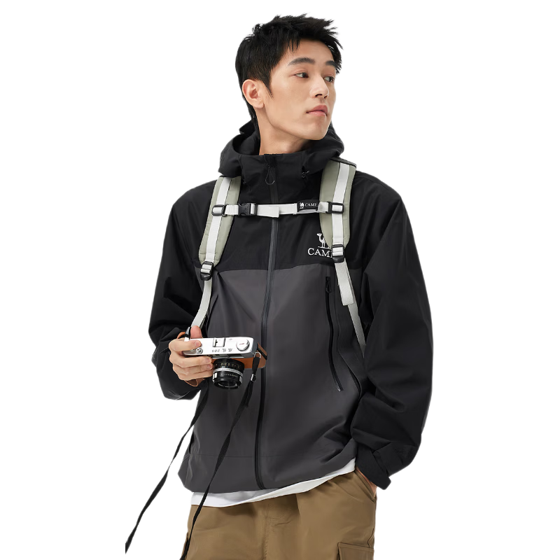 CAMEL [Three-Proof] Outdoor Single-Layer Waterproof Jacket Unisex New Lightweight Mountaineering Coat