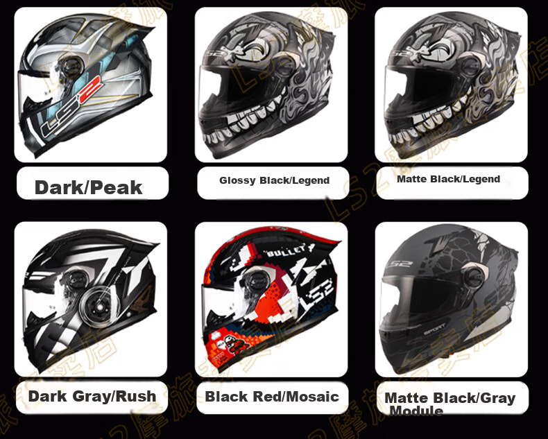 LS2 Motorcycle Helmet Full Face FF300 Matte Black Large Spoiler Summer All Season L 13