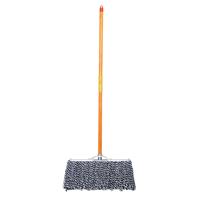 Jiebishi Wooden Handle Cotton Mop, 30cm Wide with One Head, Large Floor Mop for Car Washing, Factory Dust Cleaning, Recommended by Janitors
