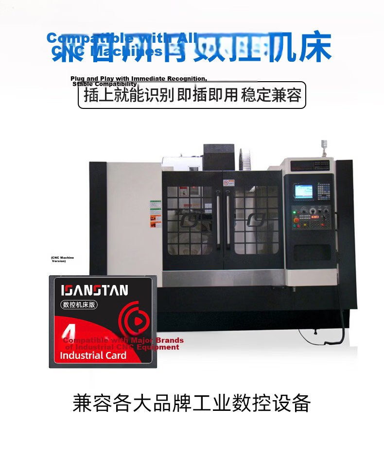 ISANSTAN Industrial CF Card 2G CNC Machine Fanuc CF Storage Card Mitsubishi M70 Siemens Frank FANUC System Machining Center CNC Advertising Machine Storage Card 6