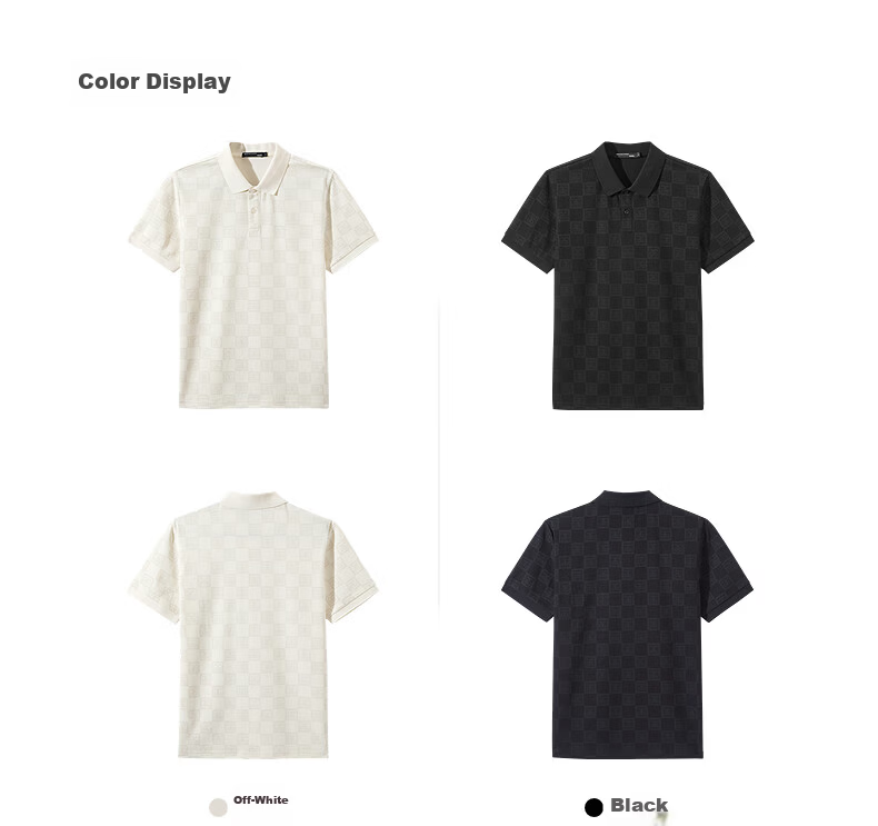 GXG Men's Cool Fit Summer Full Print Checkered Polo Shirt Short Sleeve 3
