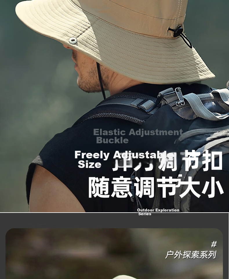 Romon Men's Fisherman Sun Protection Hat Summer Outdoor Breathable Sunshade Cap for Mountaineering Fishing Hiking UV Protection Wide Brim 10
