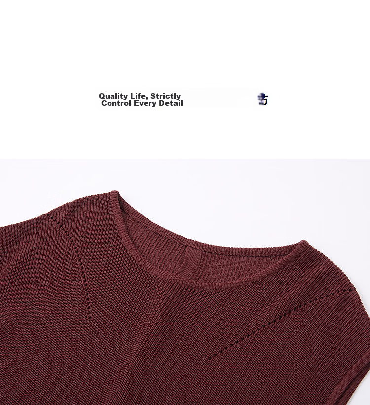 Demana [With Linen Lyocell] Summer Minimalist Round Neck Raglan Short Sleeve Buttoned Slim Knit Top for Women Premium Feel 25