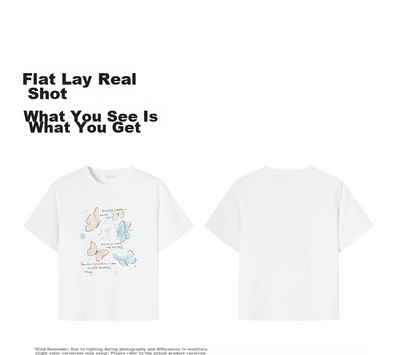 TonLion 2026 Summer New Women's White Cotton Short Sleeve T-Shirt Loose Fit Versatile Unique Beautiful 2