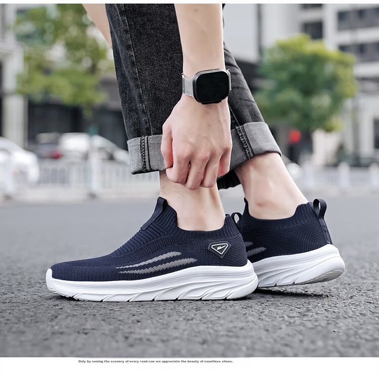 Warrior Casual Shoes for Men, Breathable Mesh Shoes, Lightweight Soft-Soled Running Sneakers, WXY(ZA)-3150, Black, Size 39 9