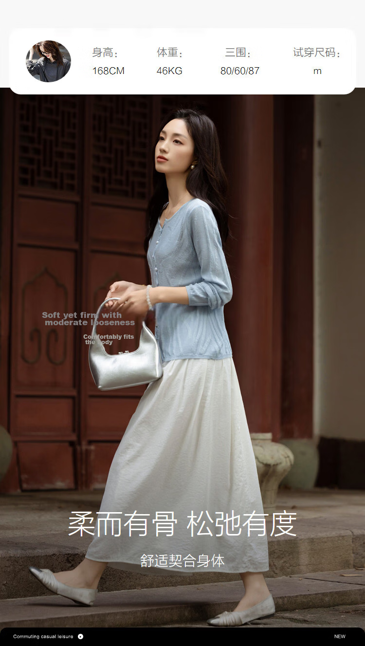 Demana [Linen Lyocell Blend] Spring Elegant V-Neck Twist Jacquard Slim Knit Sweater with Braided Buttons for Women 9