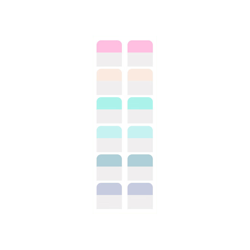 SIMAA Morandi Color Index Label Stickers 120 Pieces, Fluorescent Film Sticky Notes, Tear-Off Waterproof Fluorescent Markers, Student Loose-Leaf Index Stickers, Morandi Color Medium Size