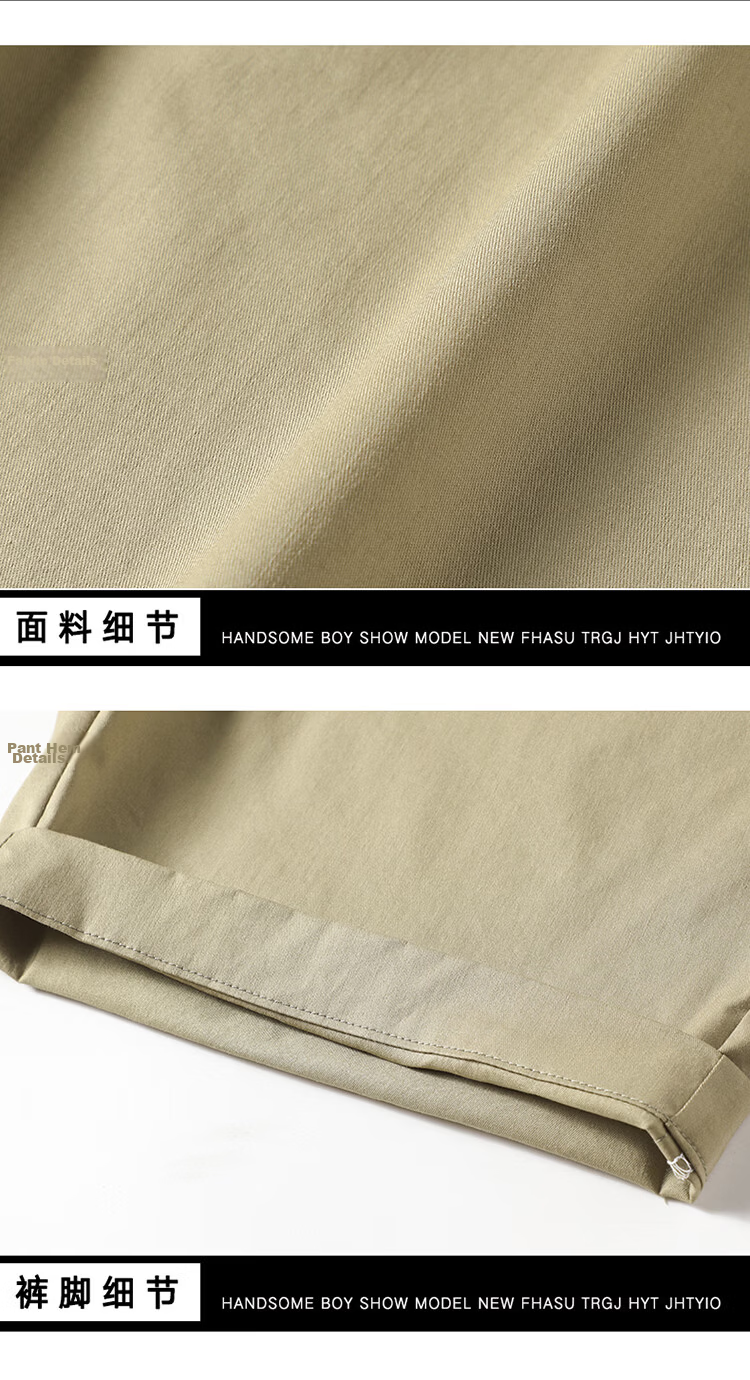 Hodo Men's Summer Cotton Comfortable Multi-Pocket Cargo Shorts Skin-Friendly Sports Five-Point Pants 23