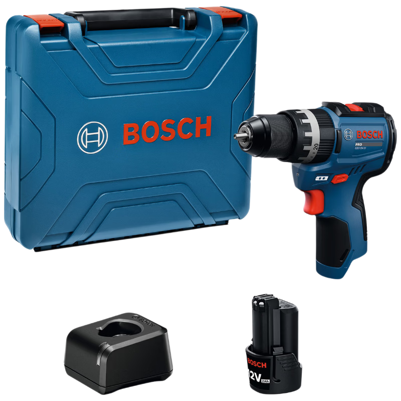 BOSCH 12V Lithium-Ion Brushless Cordless Screwdriver Drill GSR12V-31 2.0Ah Battery and Charger Kit