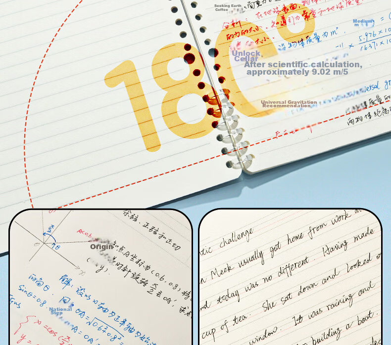 M&G Stationery B5/60 Sheets Geography Notebook Subject Loose-leaf Spiral Notebook for Middle and High School Students Error Correction Homework Book 1pc ADJ27142-ZZ 27