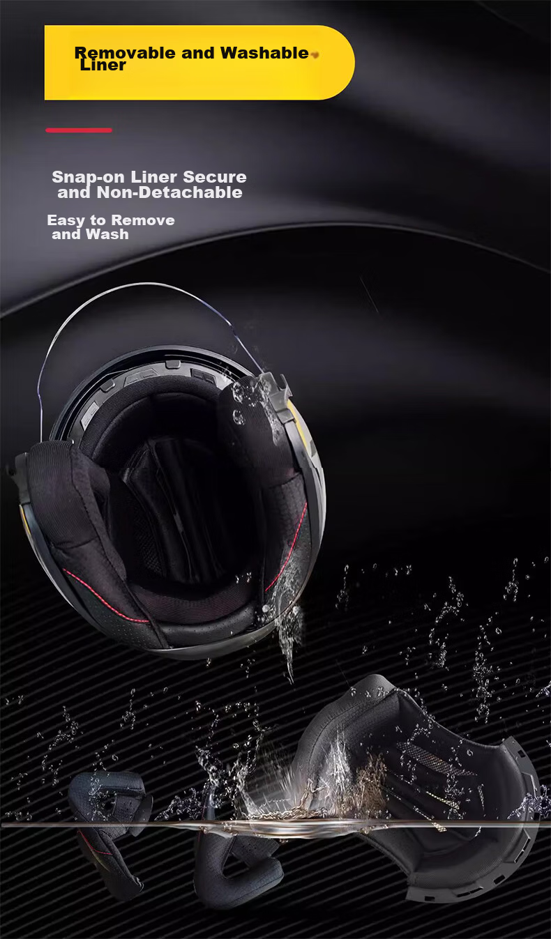 RSV Motorcycle Helmet 3C Certified Unisex Four-Season Half Helmet Dual Visor Windproof Electric Bike Bluetooth Earphones 3XL 10