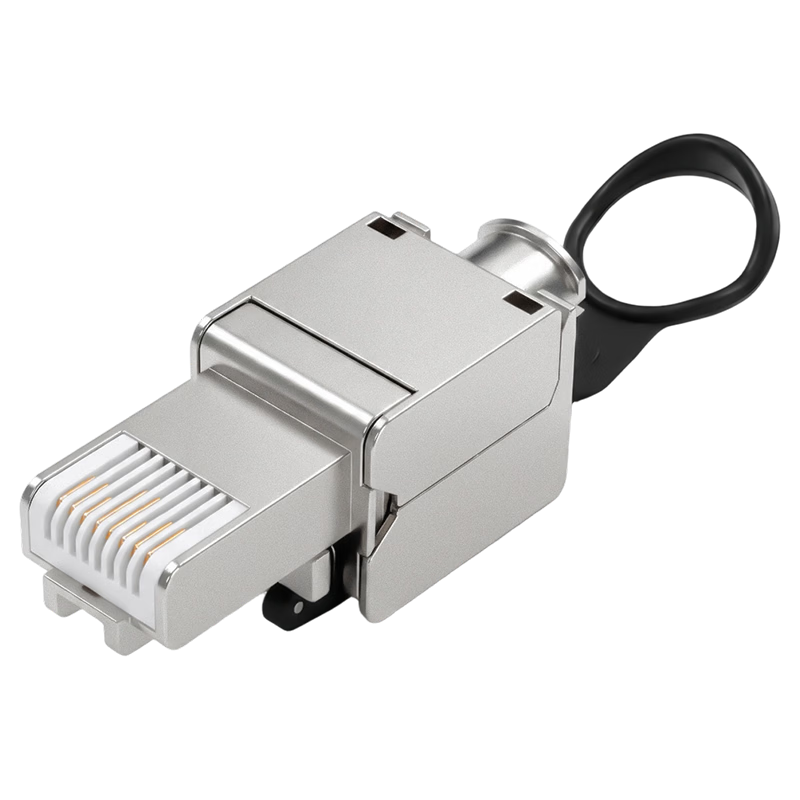 BOYANG Engineering-Grade Category 6A STP Shielded Toolless Crystal Head, CAT.6A 10Gbps Toolless Network Cable Connector, 10Gbps Transmission, RJ45 Server Module Crystal Head
