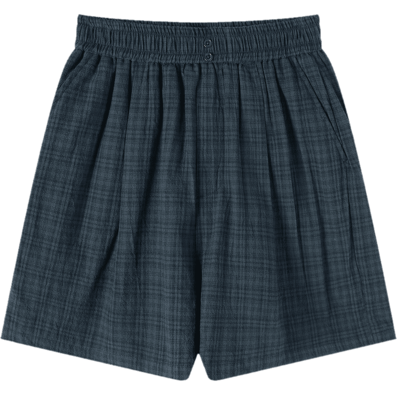 TonLion 2026 Summer Women's Casual Plaid Loose Mid-Length Shorts