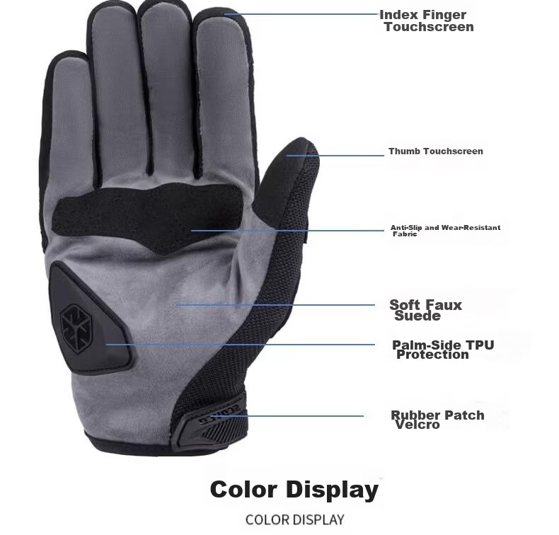 SCOYCO MC146 Motorcycle Riding Gloves, Full-Finger Gloves, Comfortable, Anti-Fall, Breathable, Suitable for Commuting And Daily Use, All Seasons, for Men And Wome 14