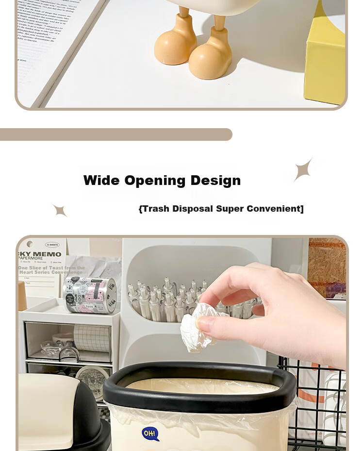 Class 3-2 Realistic Educational Kids Toy Mini Desktop DIY Trash Can Pretend Play Gift for Boys and Girls 4
