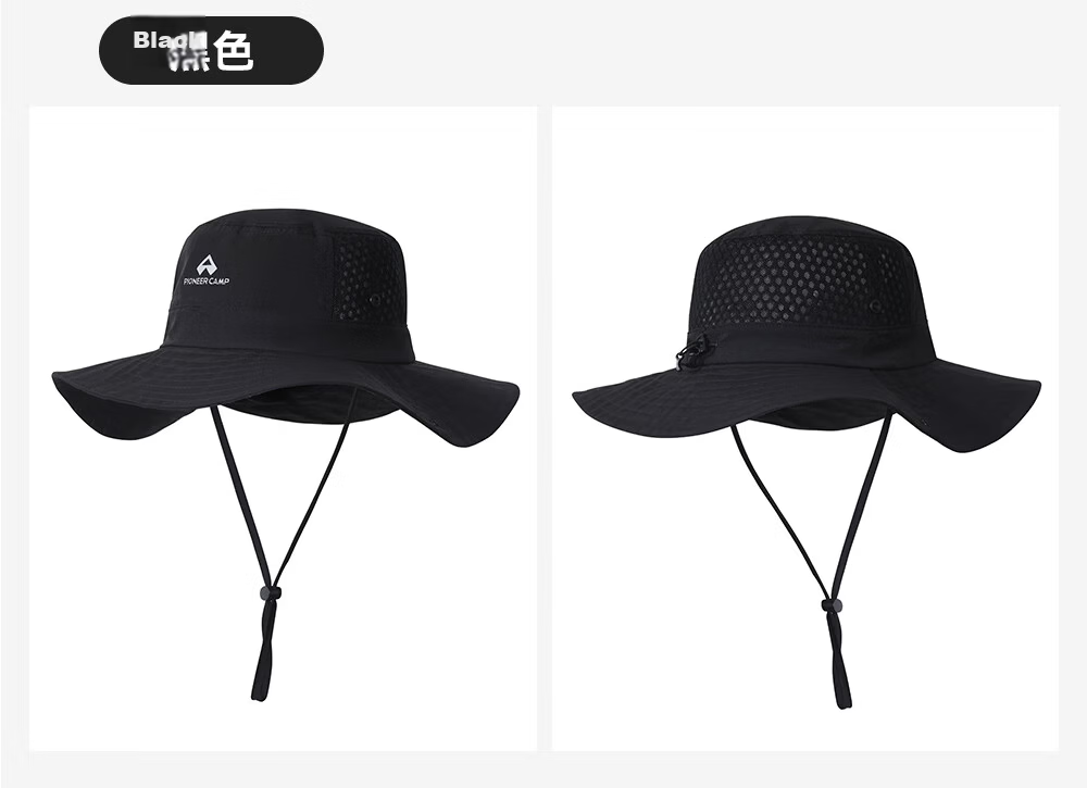 Pioneer Camp Unisex Fisherman Hat Outdoor Wide Brim Sun Hat Summer New Fishing Mesh Breathable Quick-Dry Sun Protection Cap 16
