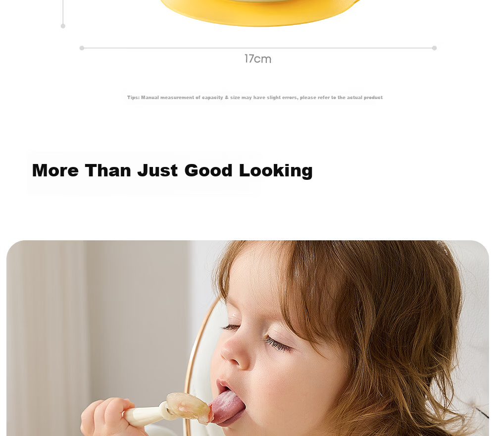 Beitais Egg Drop Soup Bowl Baby Training Silicone Integrated Suction Children's Tableware 25