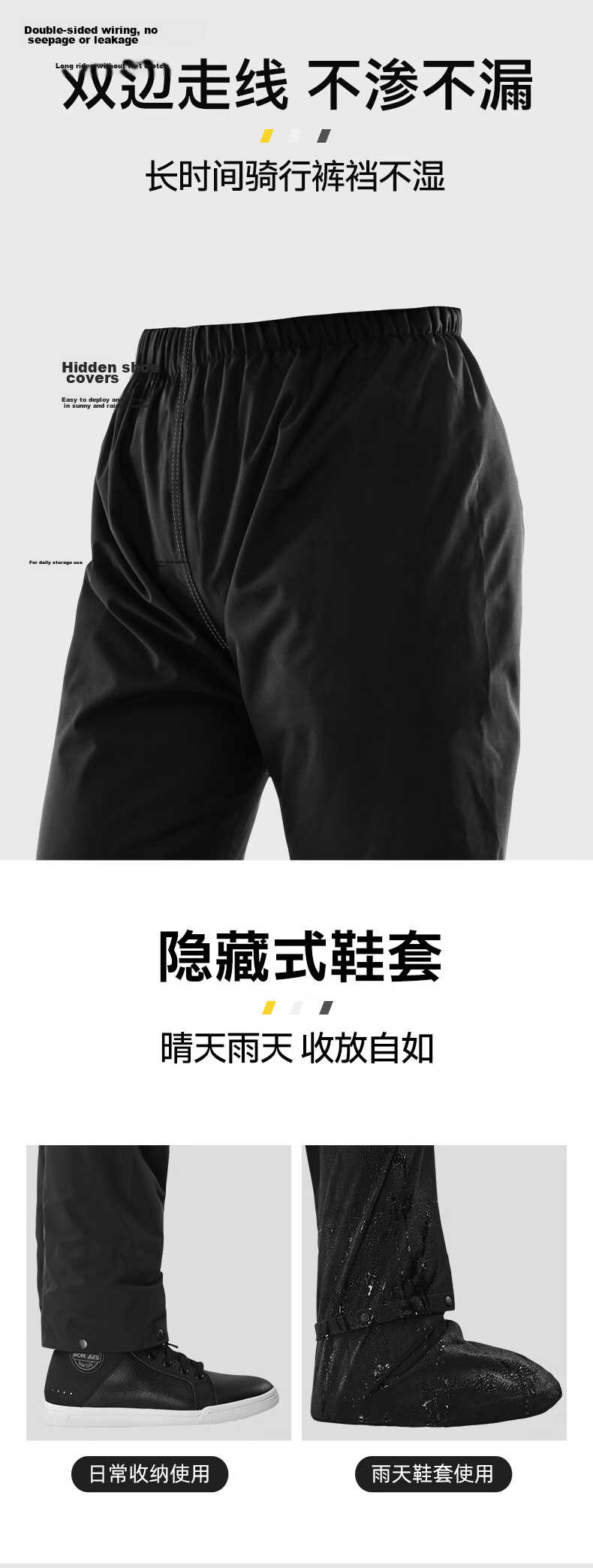 SULAITE Motorcycle Riding Two-Piece Raincoat and Rain Pants Set Electric Vehicle Rider Four-Season Heavy Rainproof Riding Rainwear 10