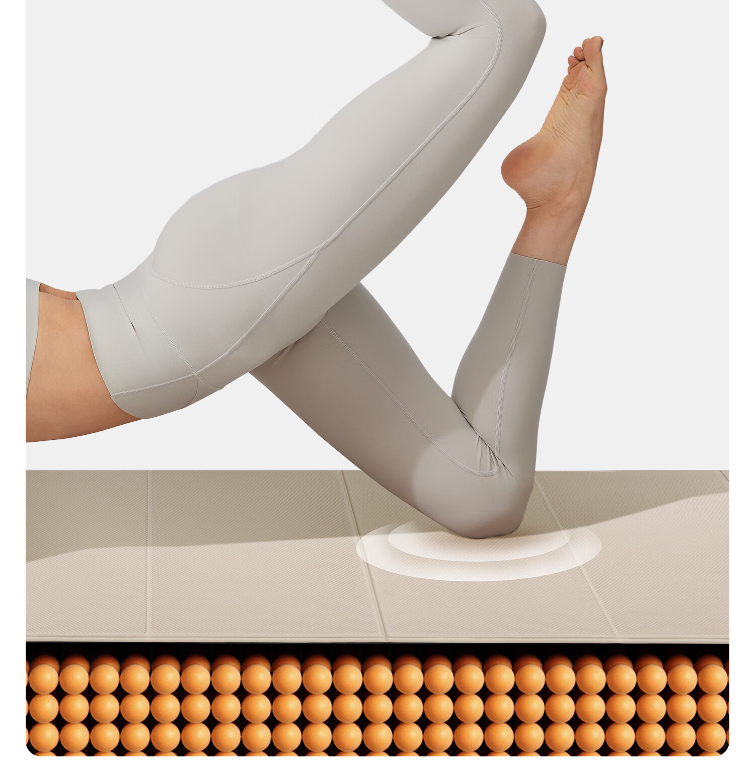 Yottoy Foldable Yoga Mat Portable Lightweight Kids Student Nap Mat Non-Slip Indoor Fitness Mat Caramel Color 25