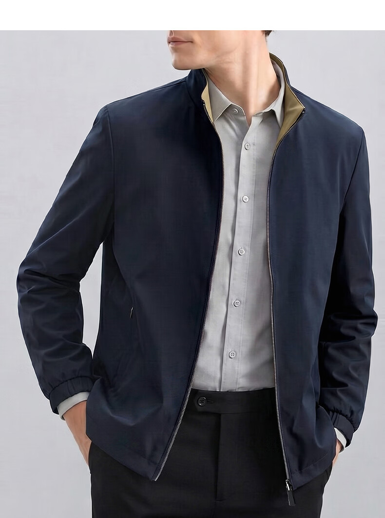 Shanshan [Three-Proof] Executive Jacket Men's Seamless Lapel Coat Business Commuter Wrinkle-Resistant Civil Servant Top Black 16