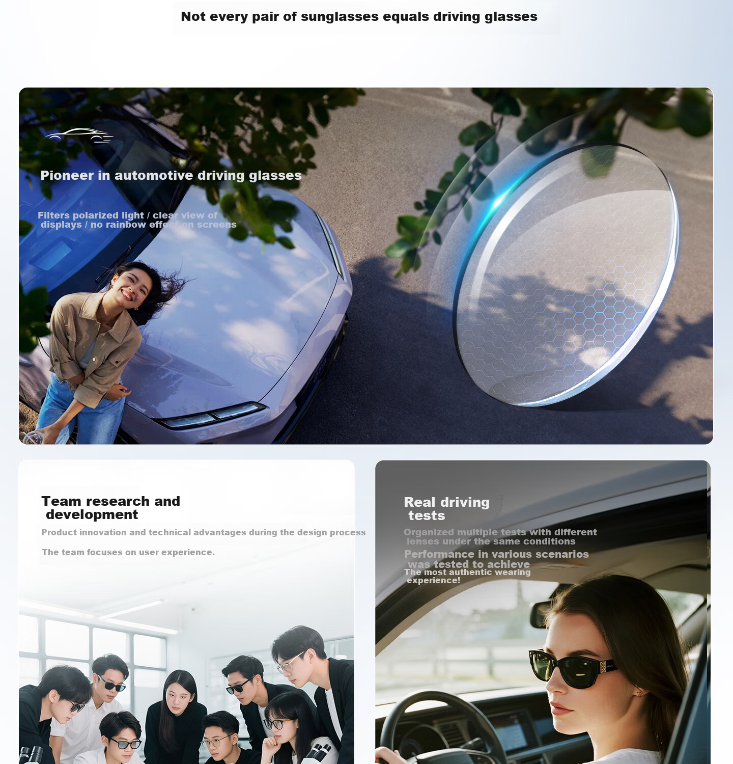 CAPONI Polarized Clip-On HUD Display Sunglasses UV Protection Driving Glasses for Men and Women 29