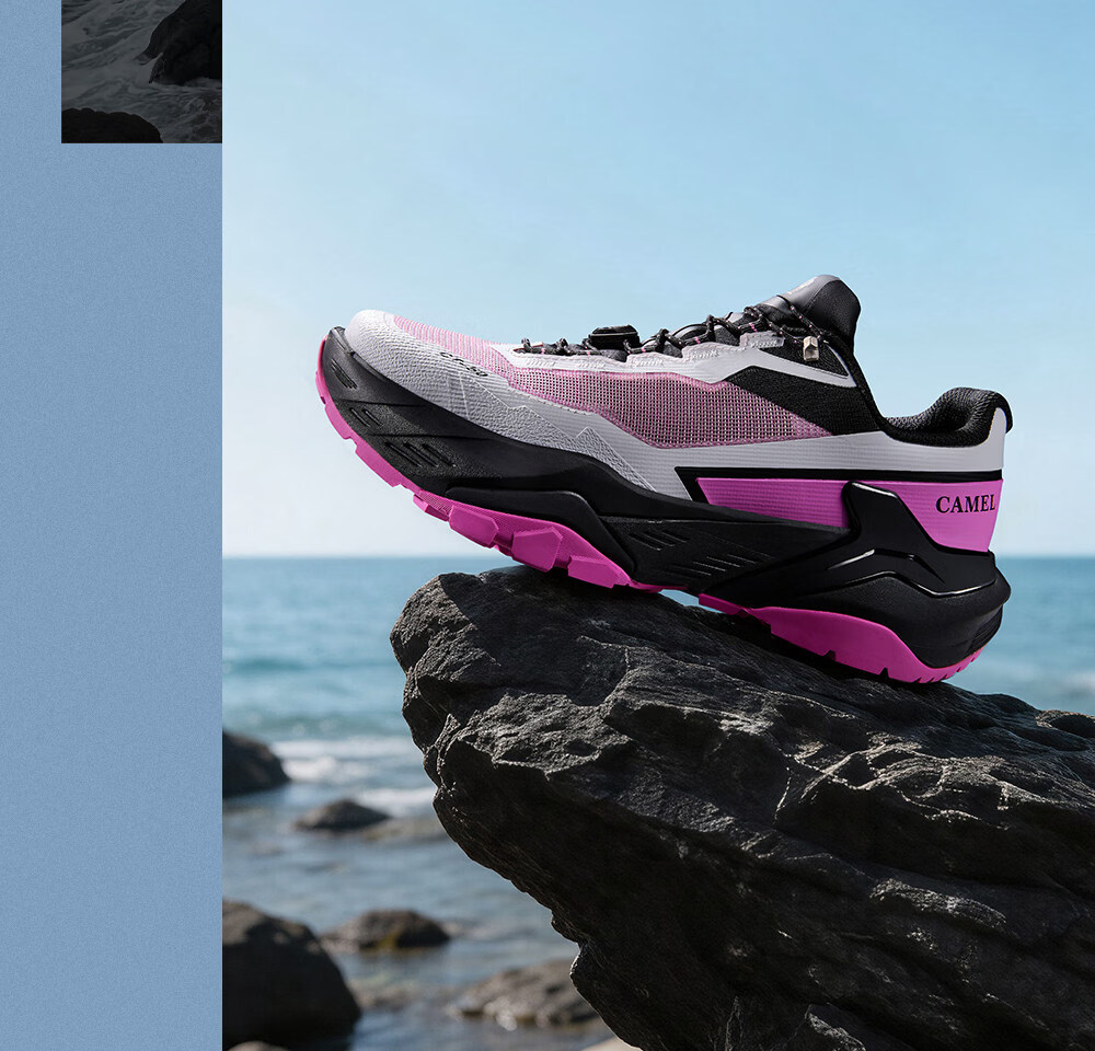CAMEL Poshanshan CT-50 Breathable No-Tie Hiking Outdoor Trail Running Shoes Women G26S852068T Pink Purple Size 38 30
