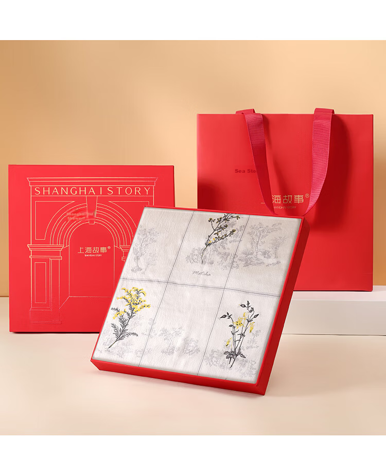 Shanghai Story Women's 100% Mulberry Silk Pearl Satin Long Scarf Shawl Gift Box for Girlfriend Valentine's Birthday Present 11