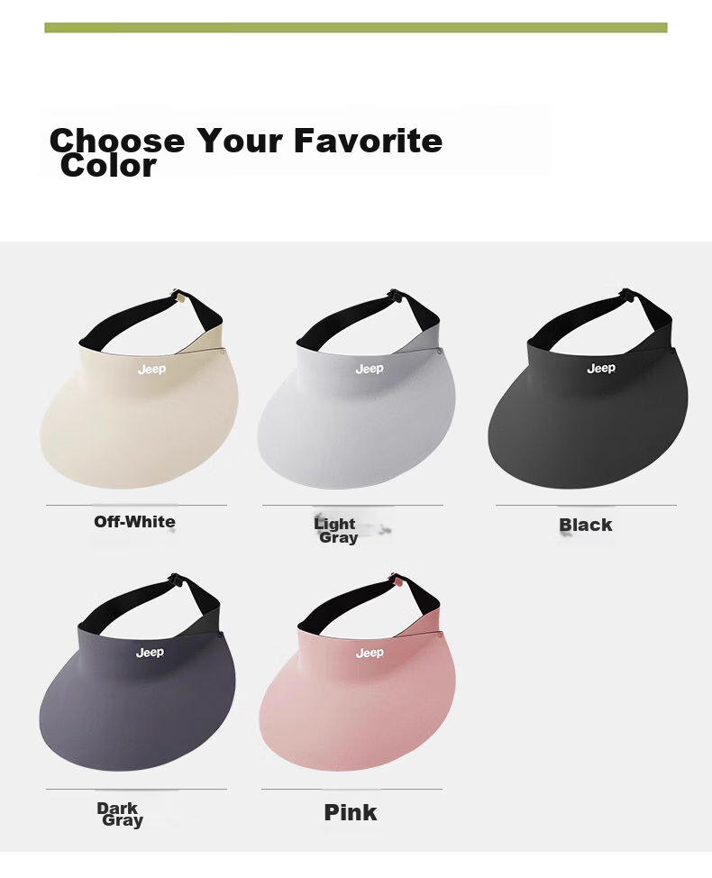 JEEP Women's Summer Outdoor UV Protection Sun Hat, Seamless Integrated Sunshade Cap 12