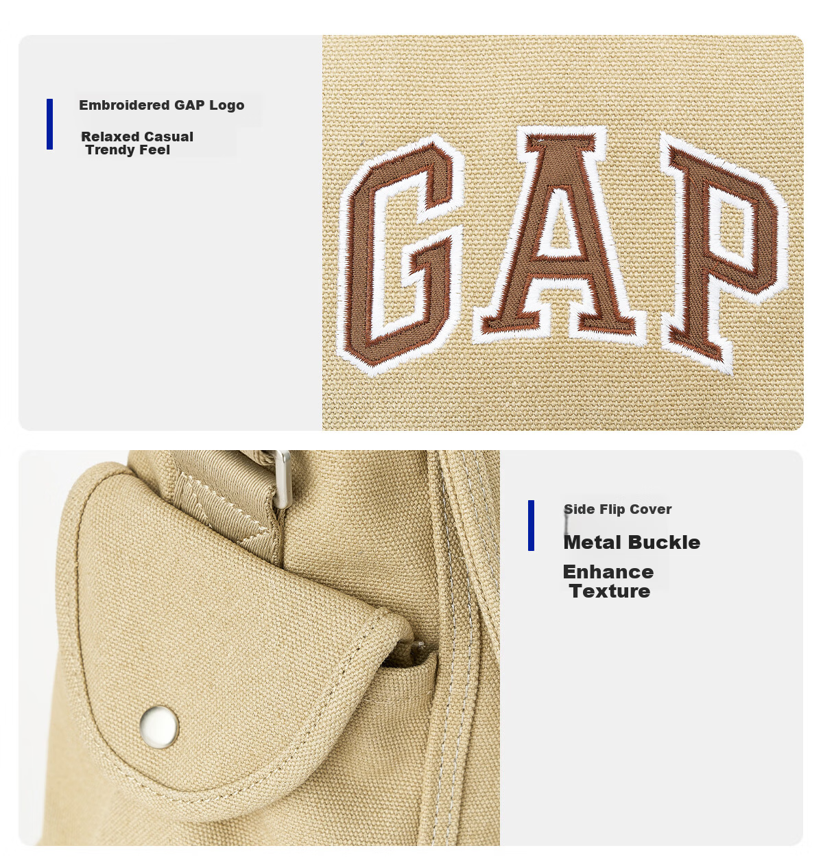 GAP Wilderness Road Messenger Bag Navy Blue 10
