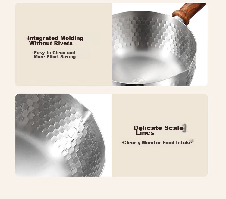 Carrot Pure Titanium Baby Milk Pot Non-Coated Yukihira Pot Infant Small Milk Pot Soup Pot Instant Noodle Pot Integrated 22cm 25