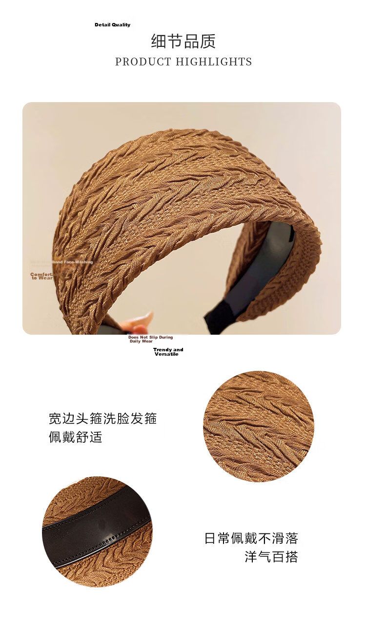 Xiangwan 2-Piece Wide Headband Hair Clips Non-Slip Teeth Face Washing Hairband Bangs Hairpin Hair Accessories for Women 3