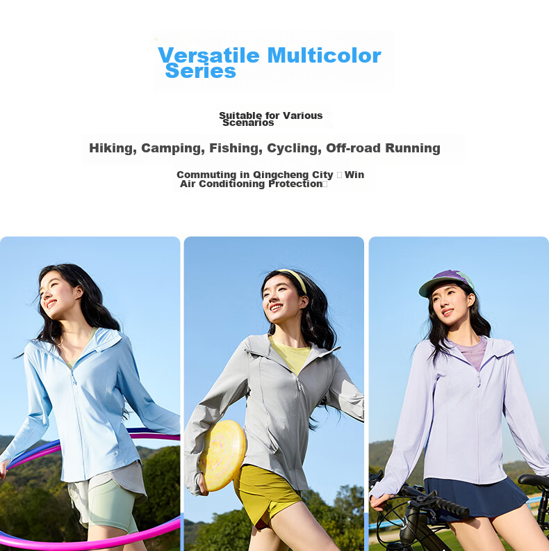 361° Women's Summer Sunscreen Jacket New Sports UV Protection UPF100+ Outdoor Coat 662624608D-7 102