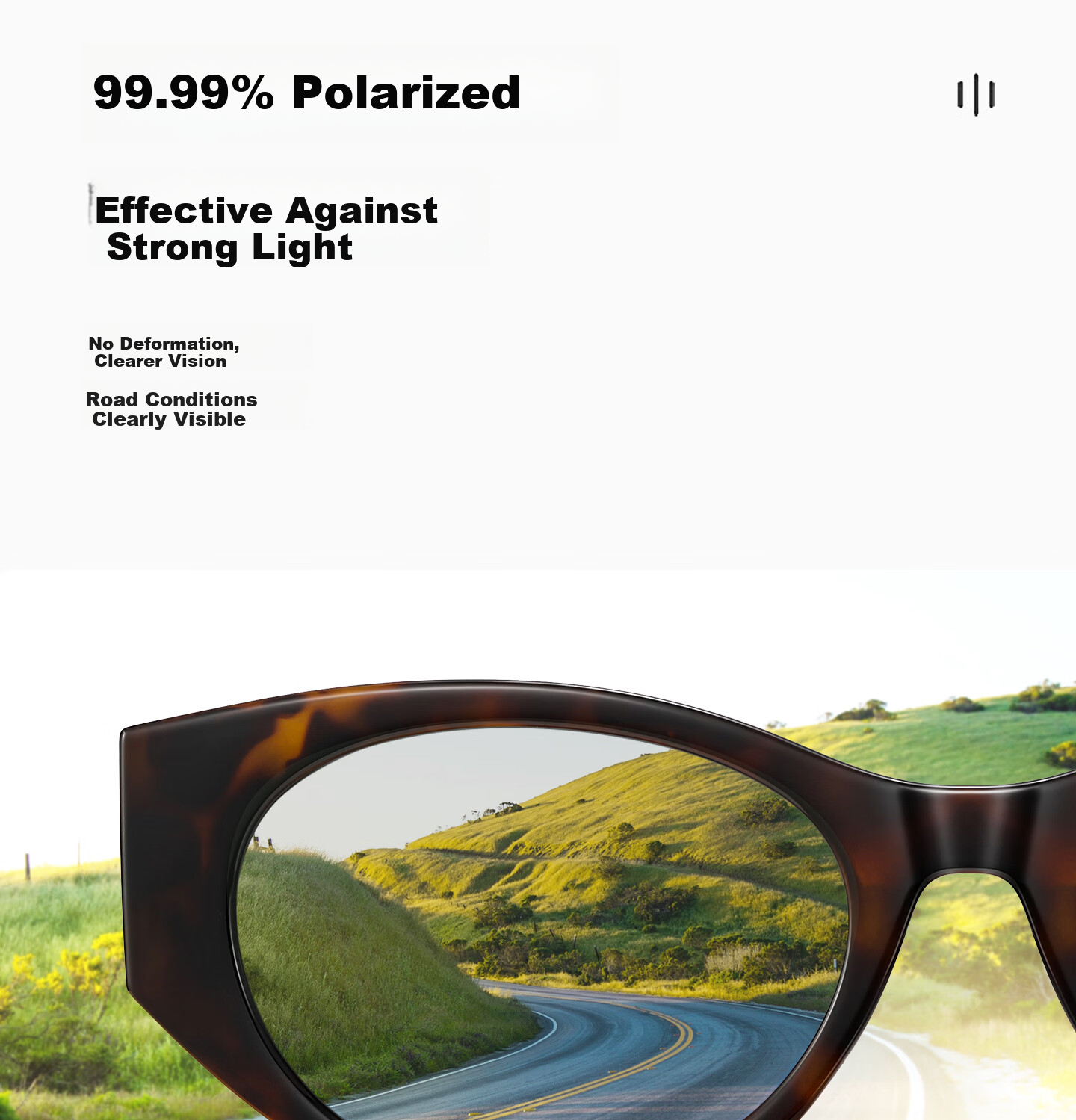 CAPONI Cat Eye Polarized Sunglasses for Women UV Protection Driving Glasses Slim Face Stylish 12