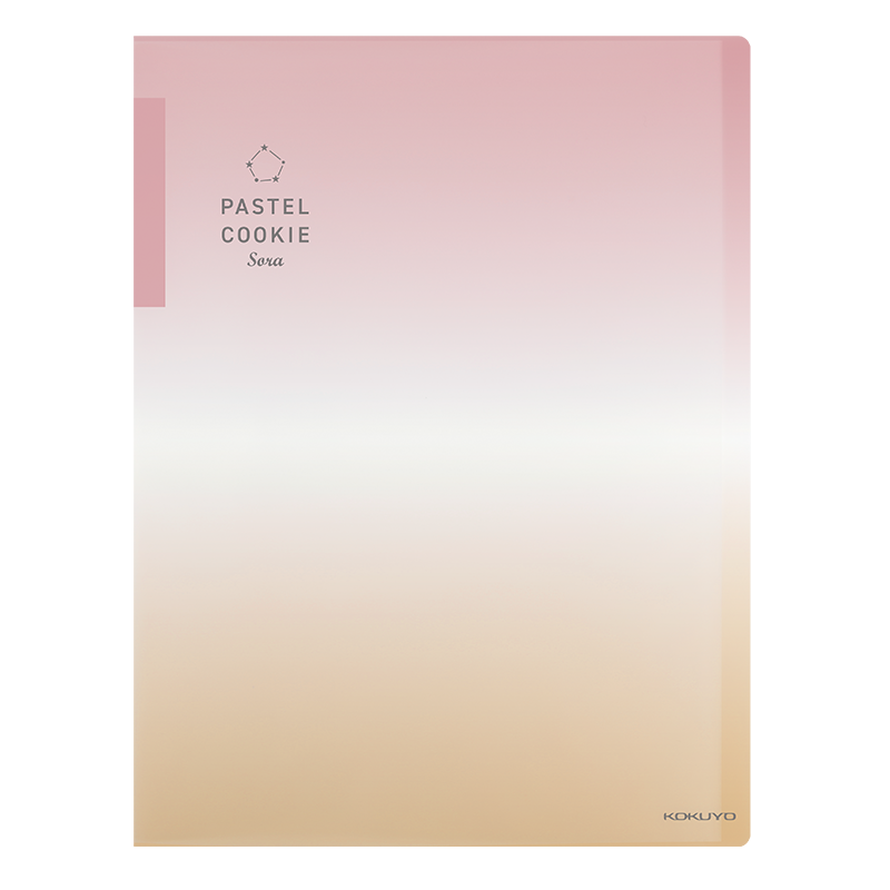 KOKUYO A4 File Folder, Pastel Cookie Sky Clear, Student Document Organizer, Sunset Red Orange, 40 Pockets with 1 Inner Page, WSG-CBV40RY Large Capacity, Back-To Season for Middle School Students