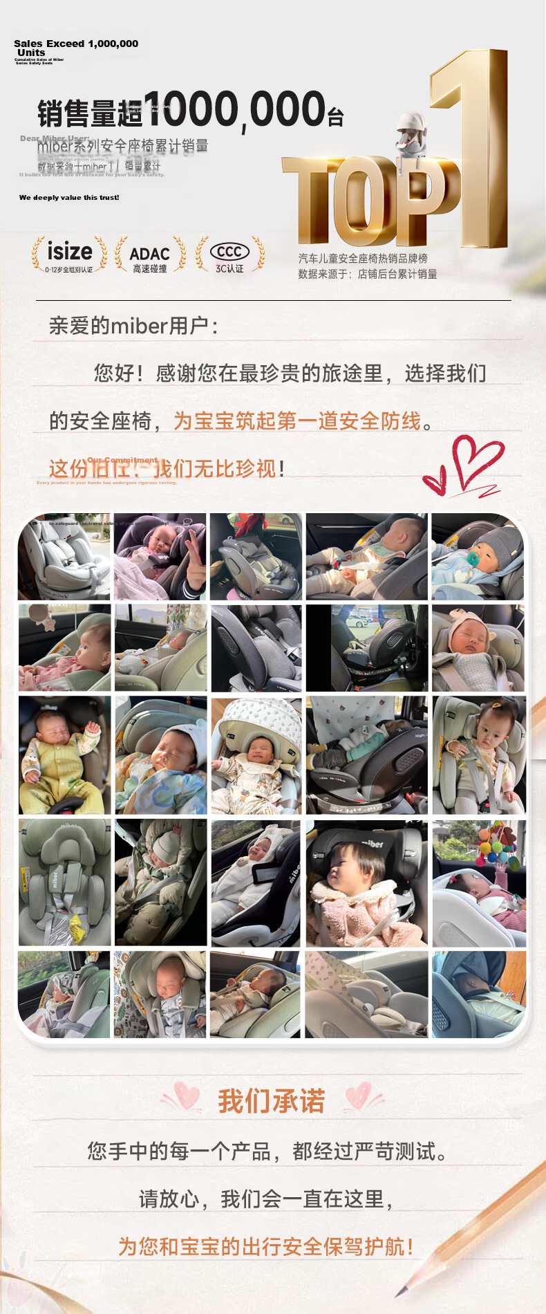 Miber Ultra Newborn Baby Child Safety Car Seat Adjustable Recline 0-12 Years Ventilated 4