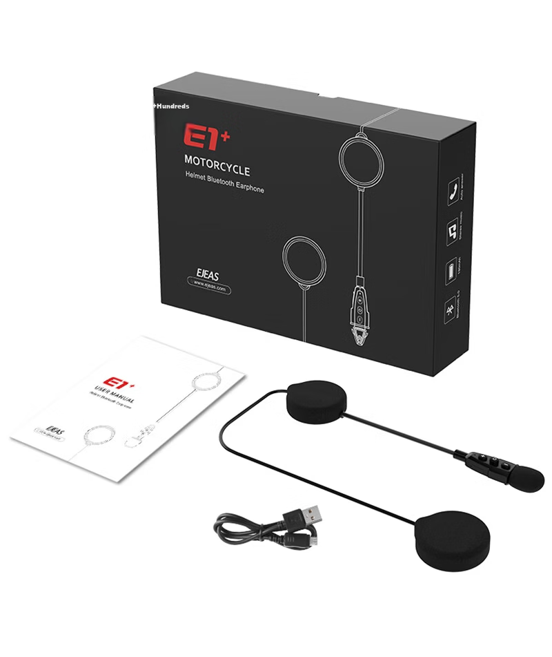EJEAS E1+ Motorcycle Helmet Bluetooth Headset HD Sound Quality Earphones for Delivery Riding Universal Black 13