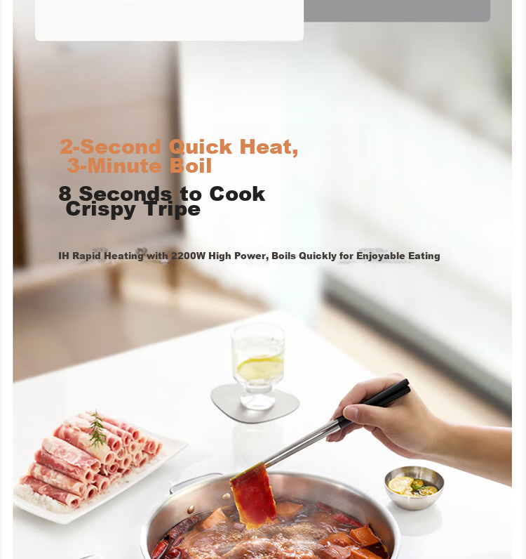 Joyoung 6L Household Detachable Multi-Functional Electric Hot Pot Stainless Steel IH Electric Cooker HG60-GN12 7