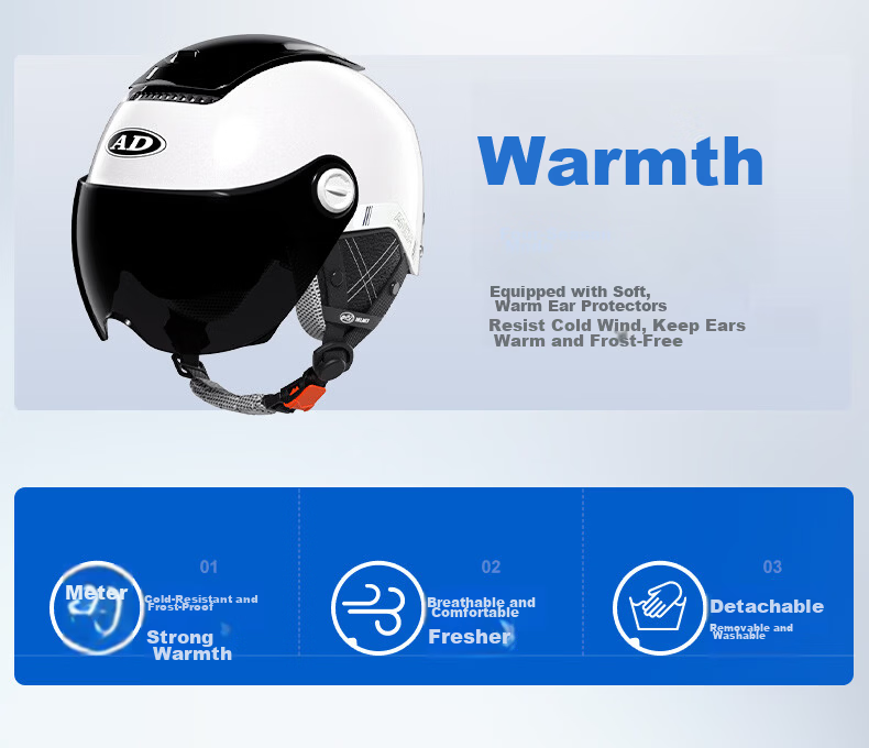 AD New National Standard Class A 3C Certified Electric Vehicle Helmet Unisex Summer Sun Protection Dual Lens Zero-Feeling Sunroof Electric Bike Safety Helmet Men's Four-Season Universal Motorcycle Hal 10