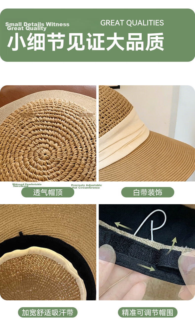 FitonTon Women's Summer Sun Protection Hat Outdoor UV Protection Breathable Travel Bucket Hat Face Shield Anti-Sunburn 8