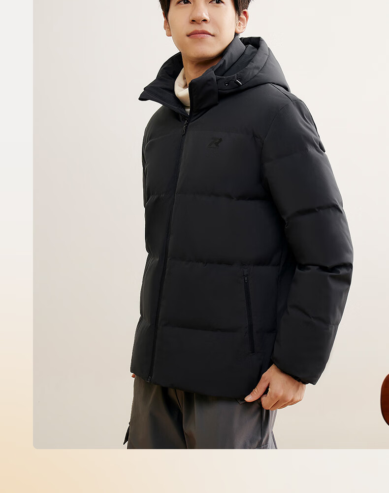 361° Men's Autumn Winter Three-Protection Water-Repellent Short Hooded Down Jacket 652544301D-3 16