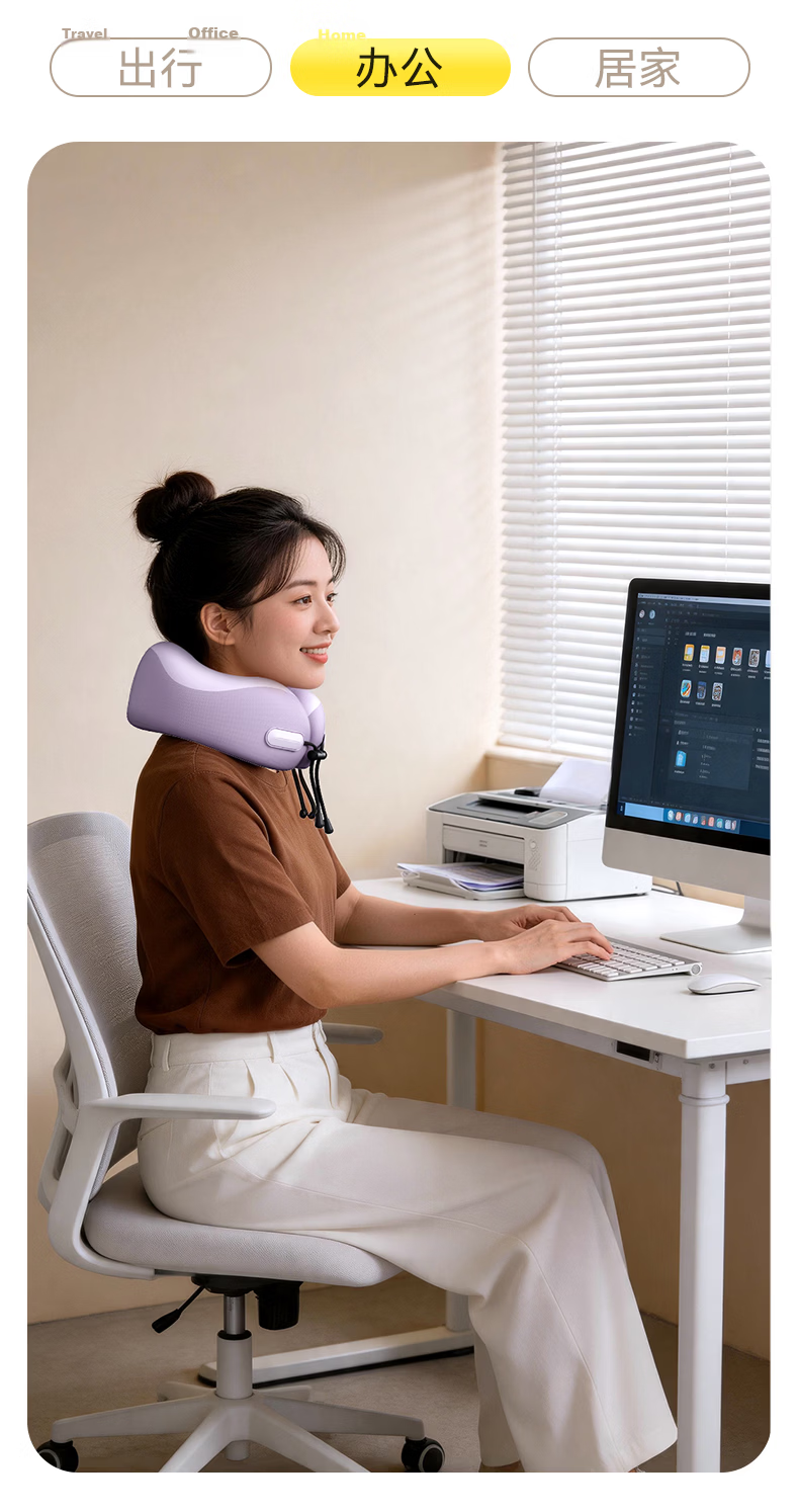 Zhiguozhe Earplugs and Eye Mask Set with U-Shaped Neck Pillow Portable Travel Sleep Cervical Support Pillow 16