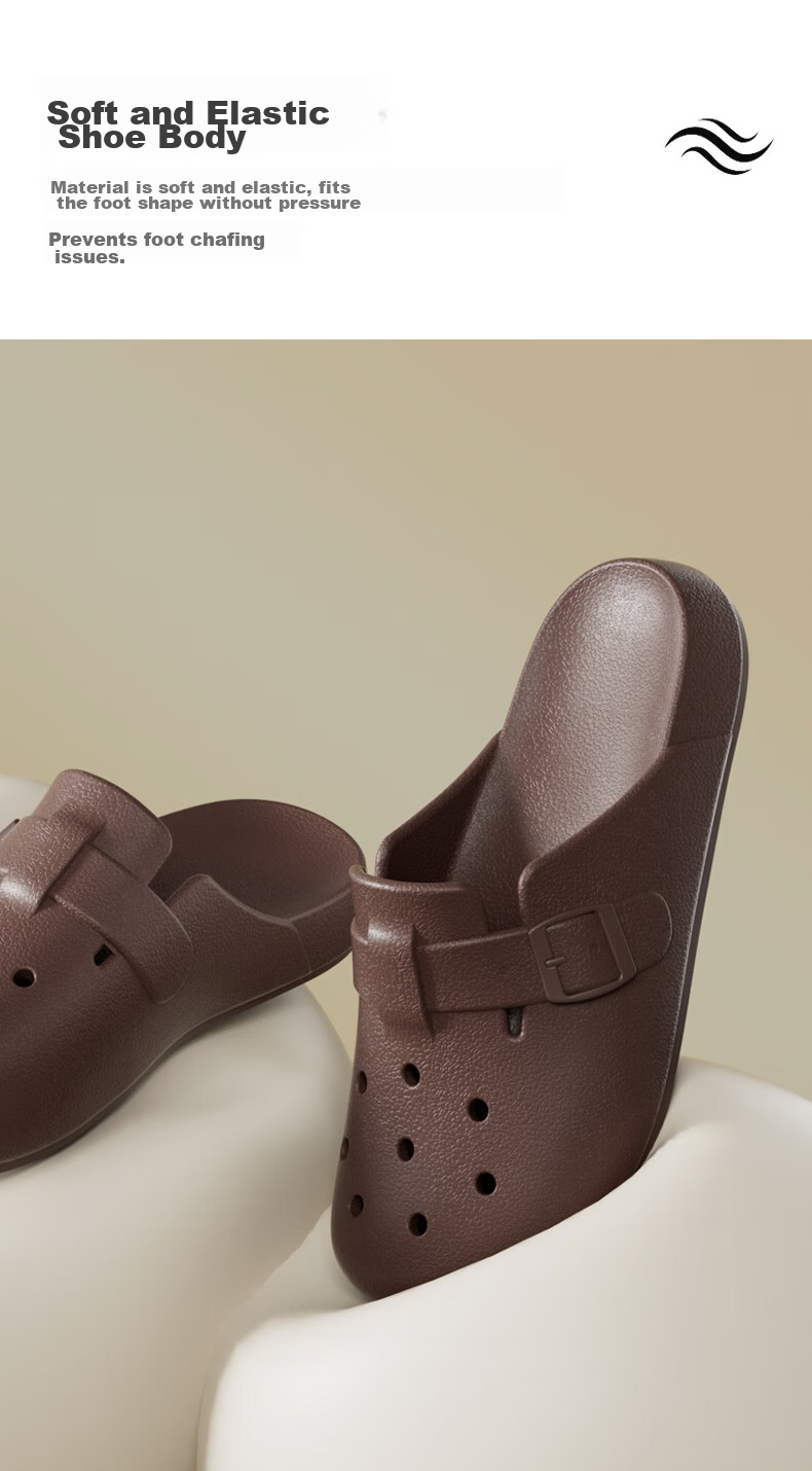Puxi Platform Open-Toe Half-Slip Women's Summer Outdoor Clogs Dragon Fruit Color Size 35-36 9