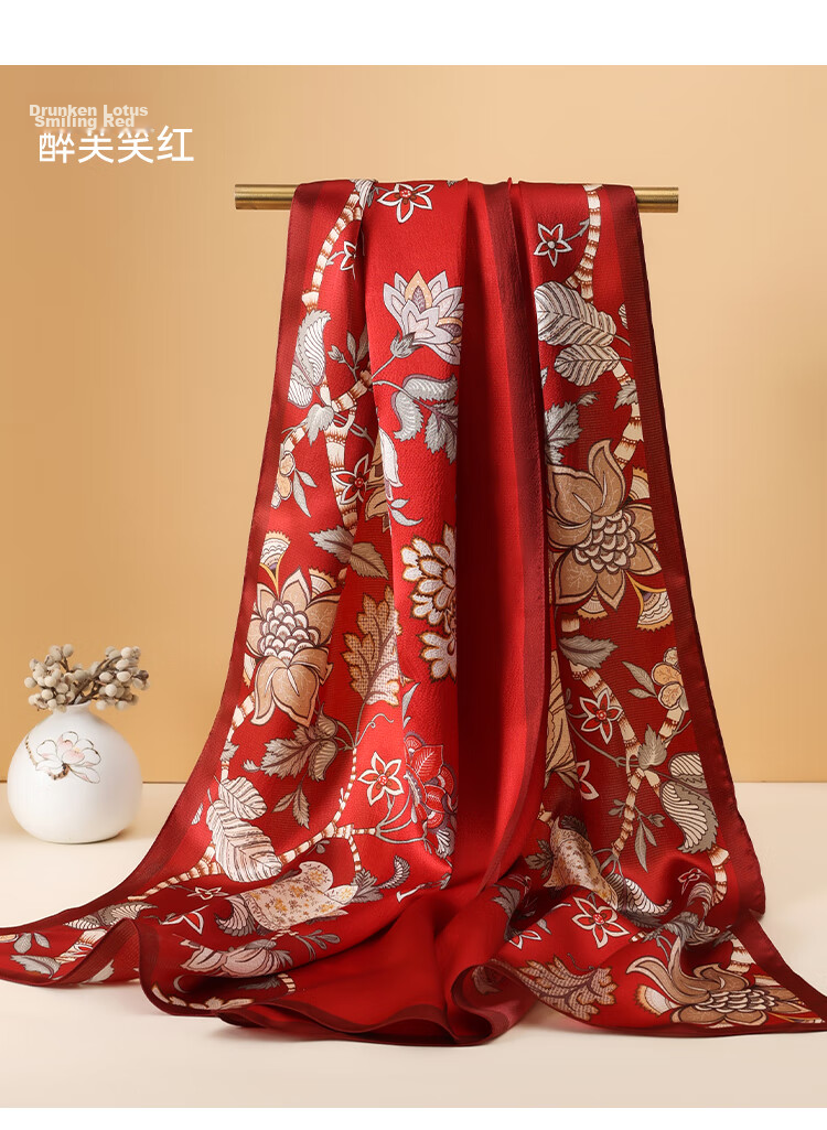 Hodo 100% Mulberry Silk Scarf Shawl for Women, Gift Box Set, Romantic 520 Gift for Loved Ones 6