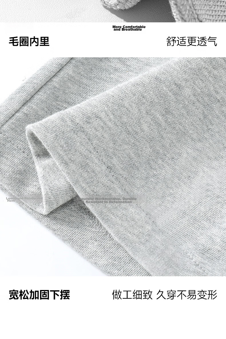MINISO Men's Shorts 2026 New Pure Cotton Summer Loose Fit Five-Point Pants Casual Design Mid-Length Pants Light Gray XL 28