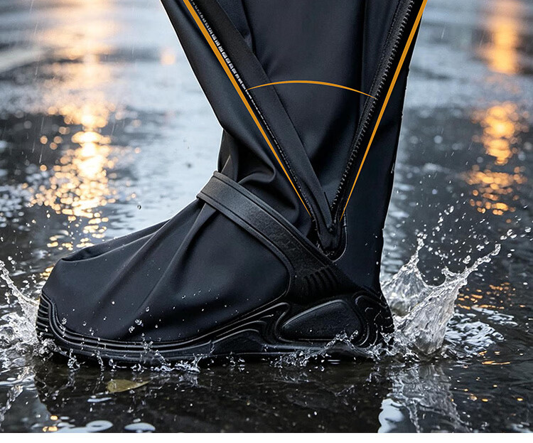 Shunxuan Waterproof Shoe Covers Rain Shoe Covers Non-slip Wear-resistant Thickened Portable Rain Boots Reusable for Men and Women Outdoor Cycling Rain Water Wading SXT-Y02 XXL Size (46-47) 10
